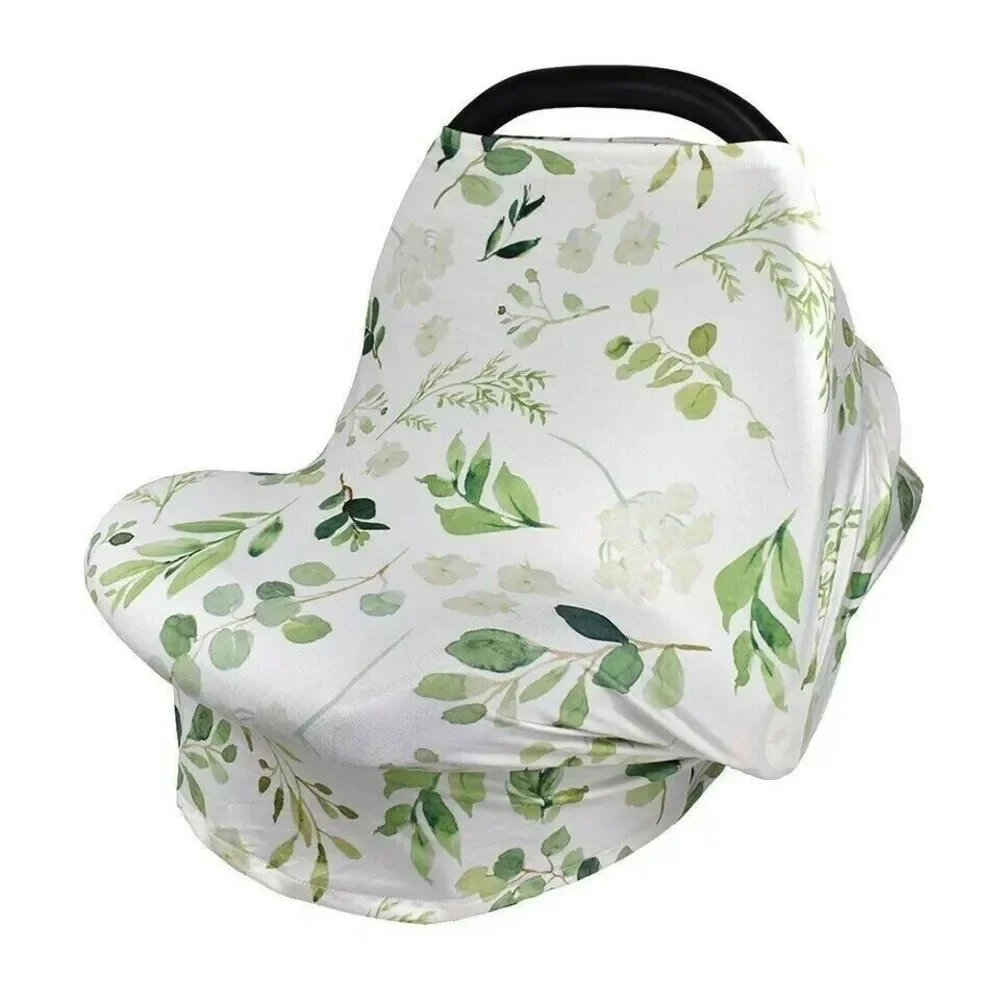 Baby Car Seat Cover Breastfeeding Multi-Use Canopy Nursing Boho Stretchy Soft